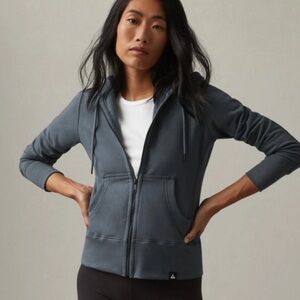 American Giant Classic Full Zip Charcoal Gray Hoodie
